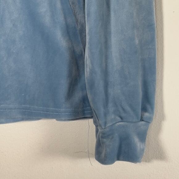 Serra Sky Blue Velour Set Top & Pants Women's Medium Pajamas Athletic Sweats - Picture 6 of 16